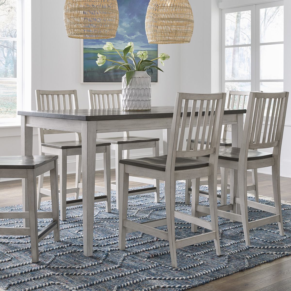 CARAWAY 7PC CNTR HEIGHT DINING