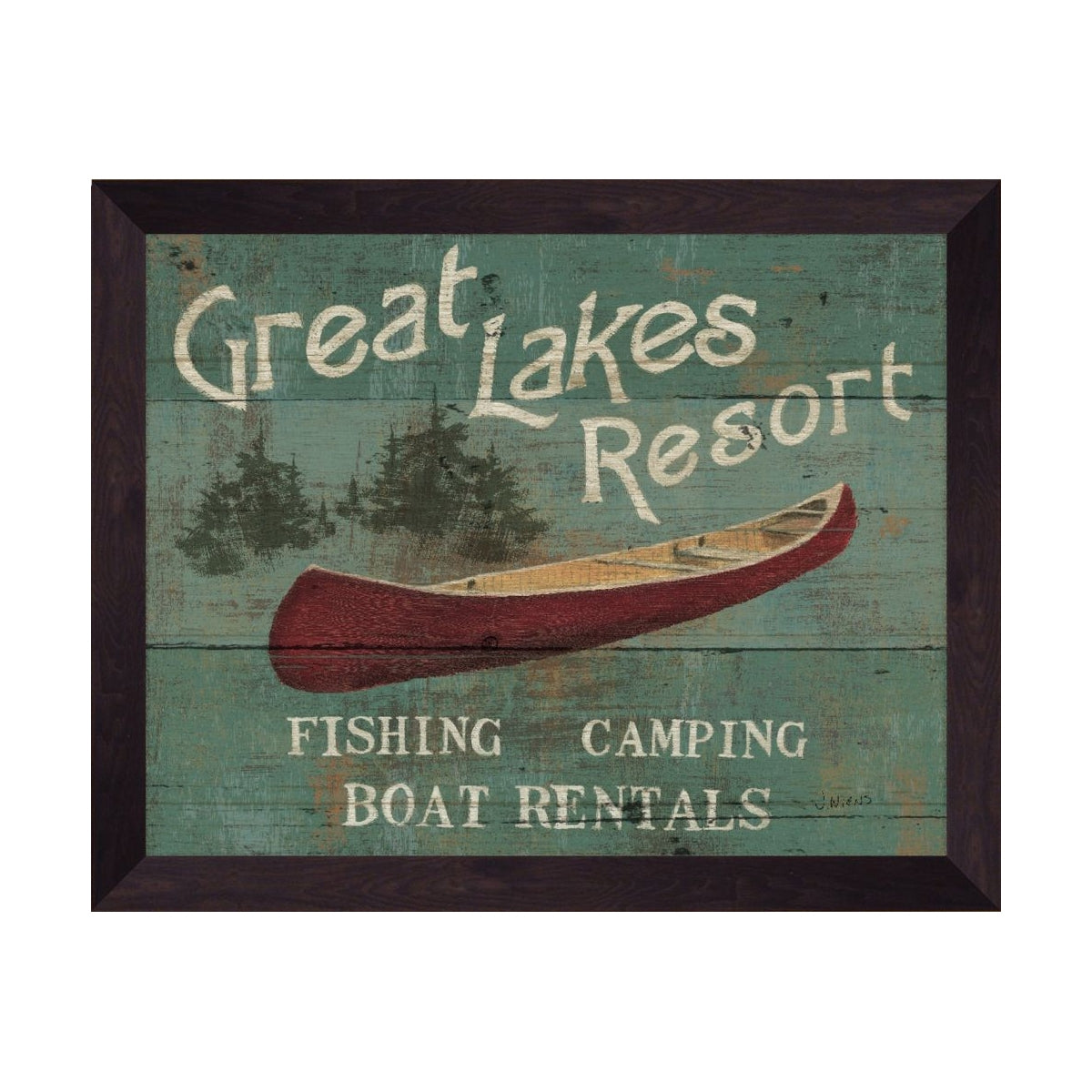 LODGE SIGNS III FRAMED ART