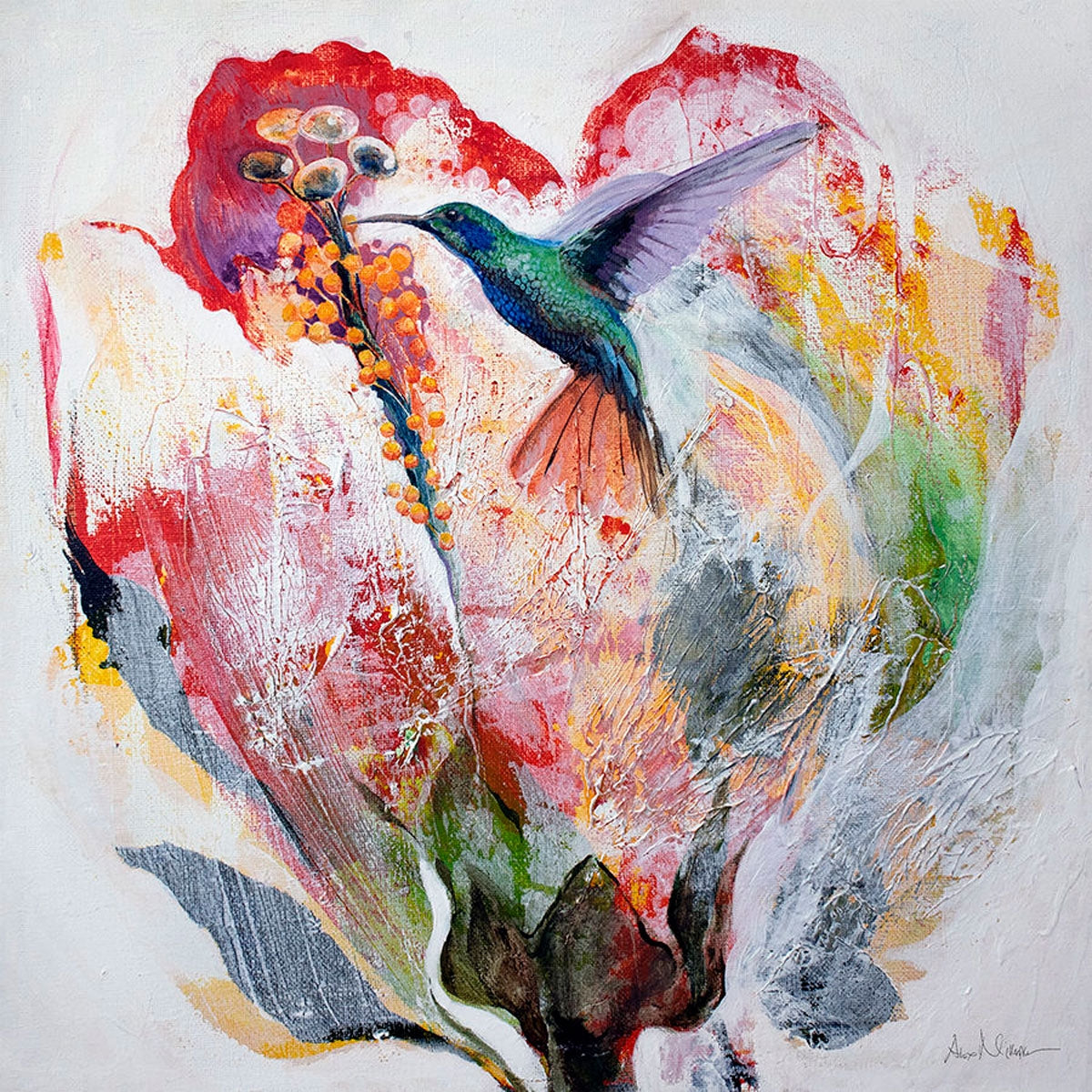 NECTAR 30X30 FRMD FLORAL PRINT