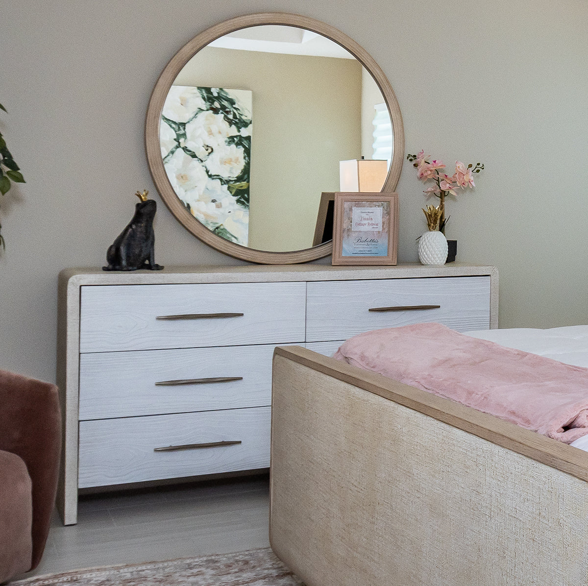 Cascade Round Mirror