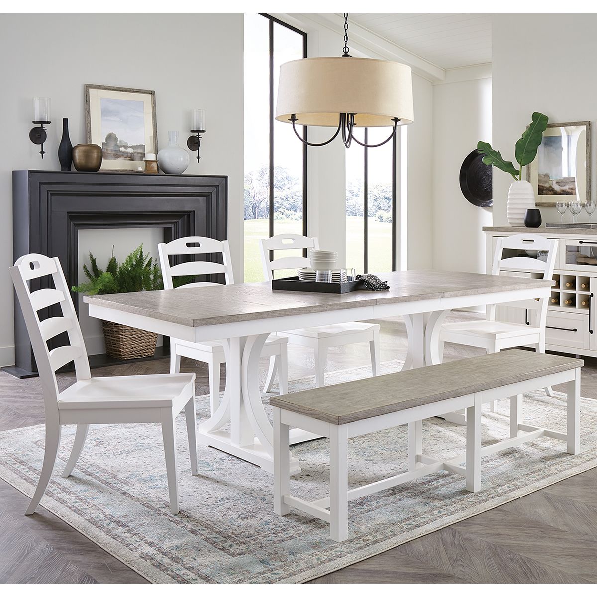 CORA 6PC DINING SET W/BENCH