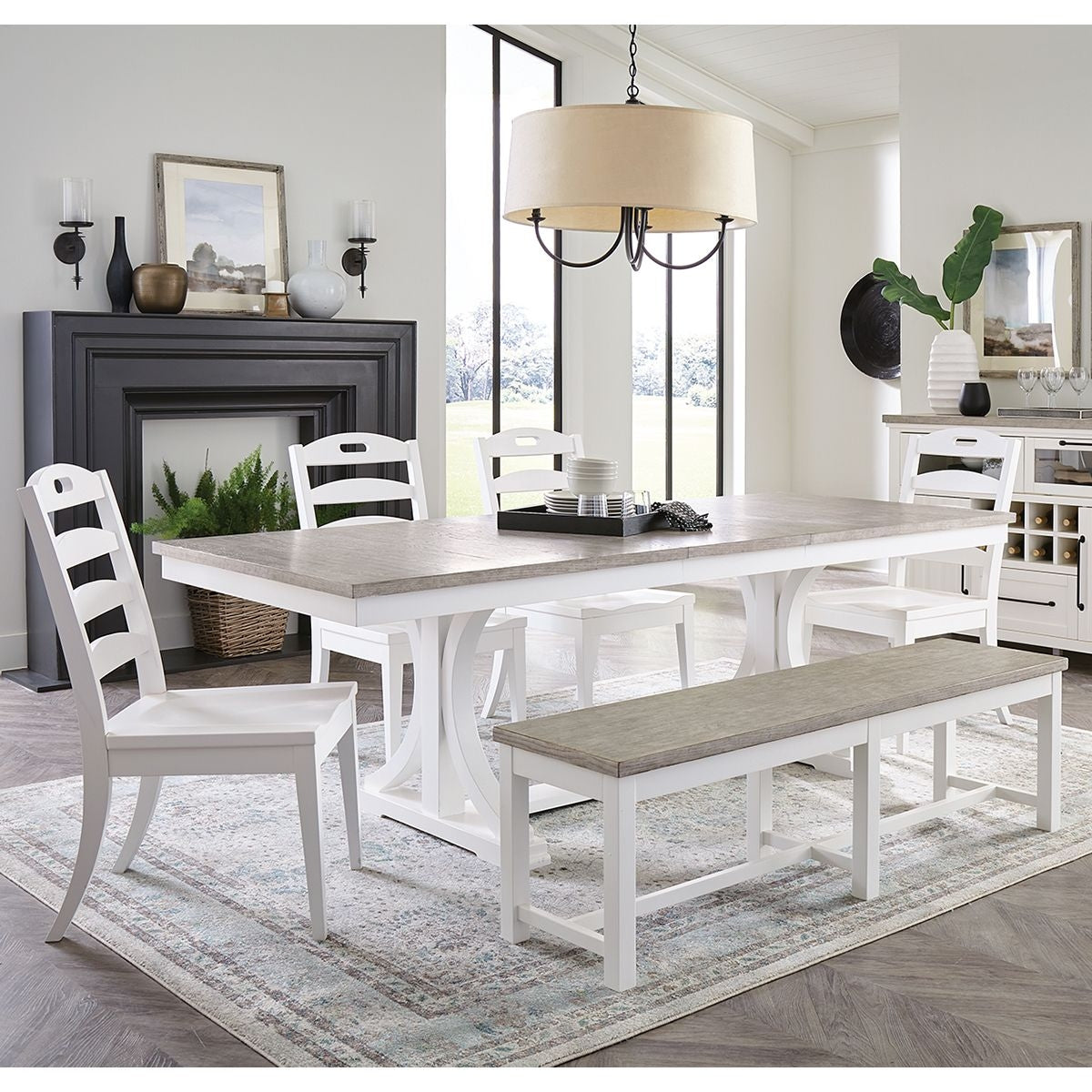 CORA 6PC DINING SET W/BENCH
