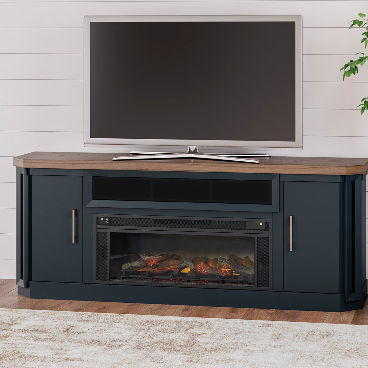 LANDON 83" TV STND W/FIREPLACE