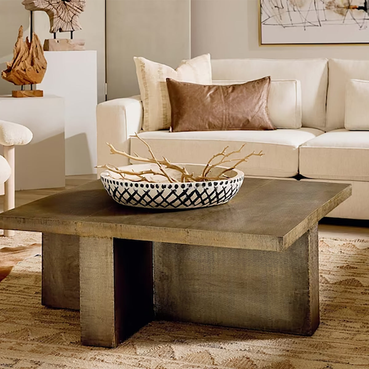 VANSANT GOLD SQ COCKTAIL TABLE