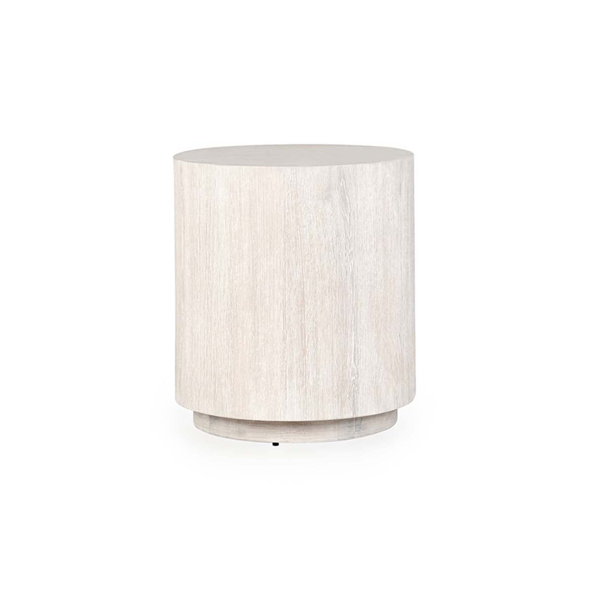 LAYNE 20" ROUND WHITE END TABLE