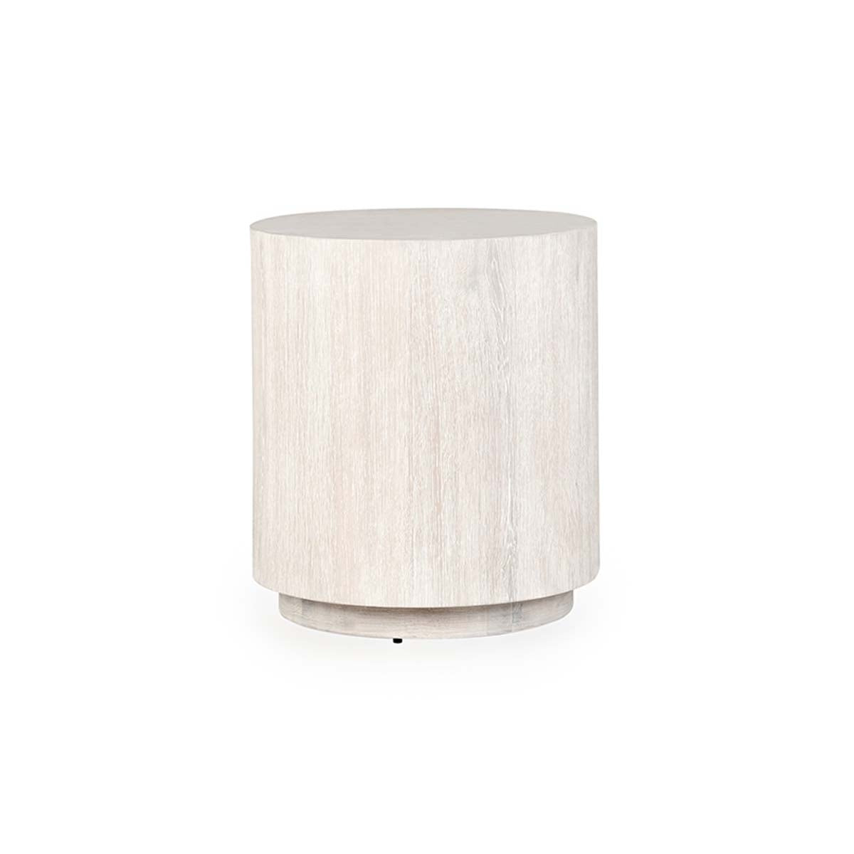 LAYNE 20" ROUND WHITE END TABLE