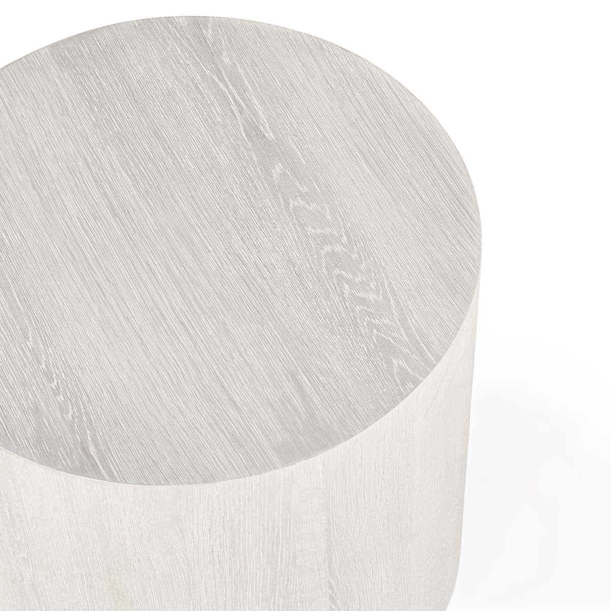 LAYNE 20" ROUND WHITE END TABLE