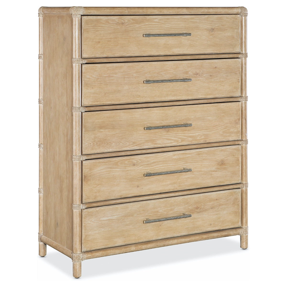 RETREAT POLE RATTAN 5 DRAWER CHEST