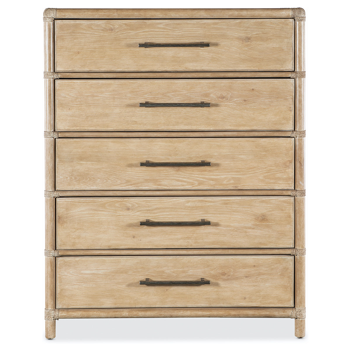 RETREAT POLE RATTAN 5 DRAWER CHEST