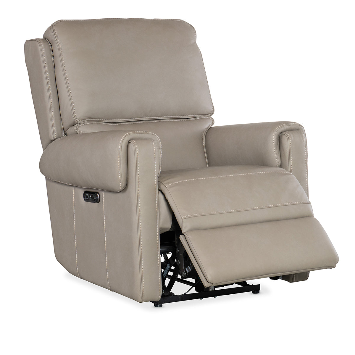 SOMERS GRAY POWER RECLINER WITH POWER HEADREST
