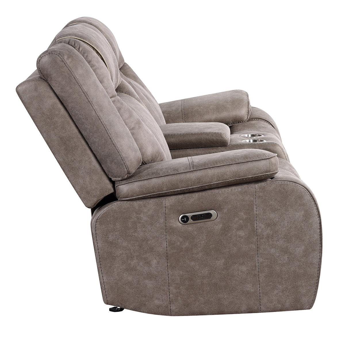 SHELTON MANUAL TAUPE LOVESEAT