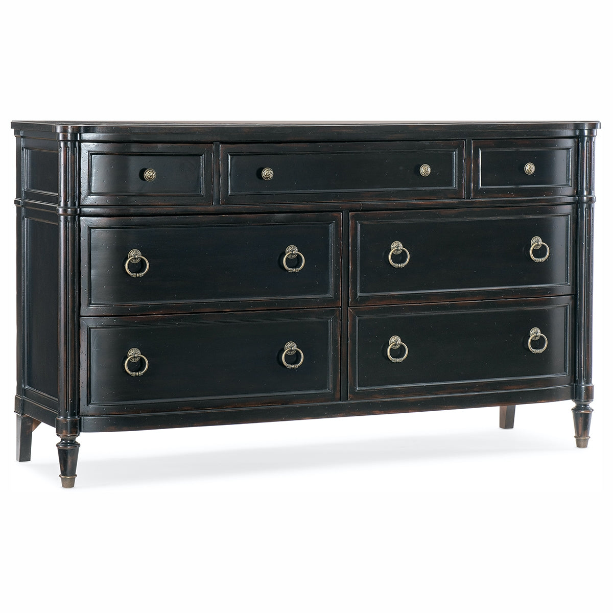 CHARLESTON BLACK 7 DRAWER DRESSER