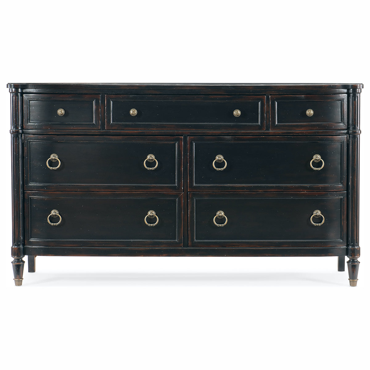 CHARLESTON BLACK 7 DRAWER DRESSER