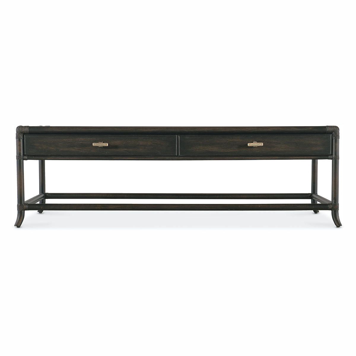 RETREAT BLACK RATTAN COCKTAIL TABLE