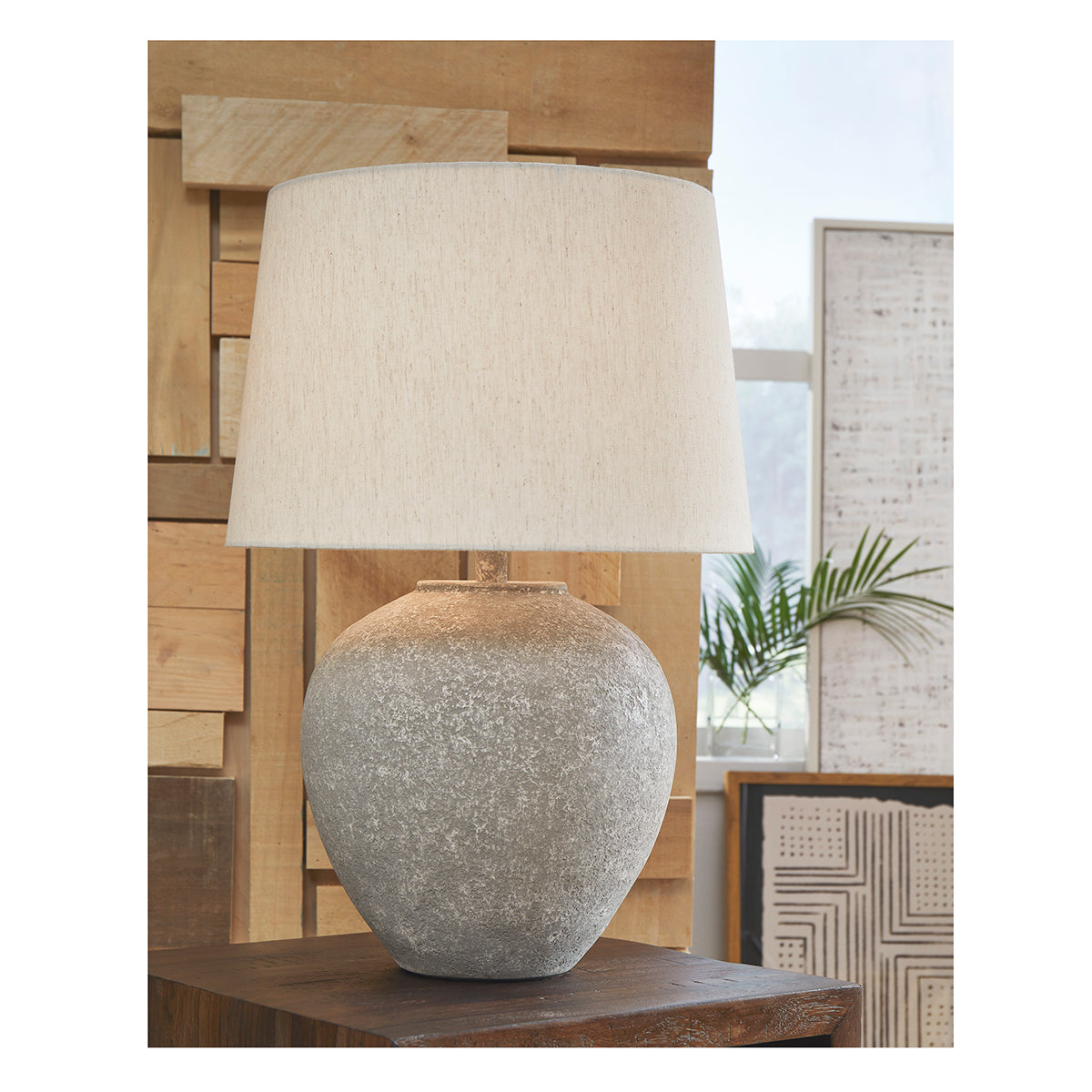 Dreward Distressed Grey Table Lamp