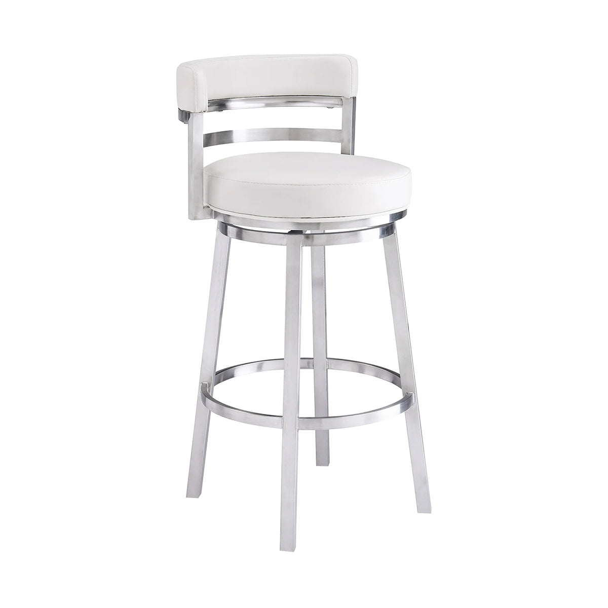 MADRID STEEL AND WHITE 26"COUNTER STOOL