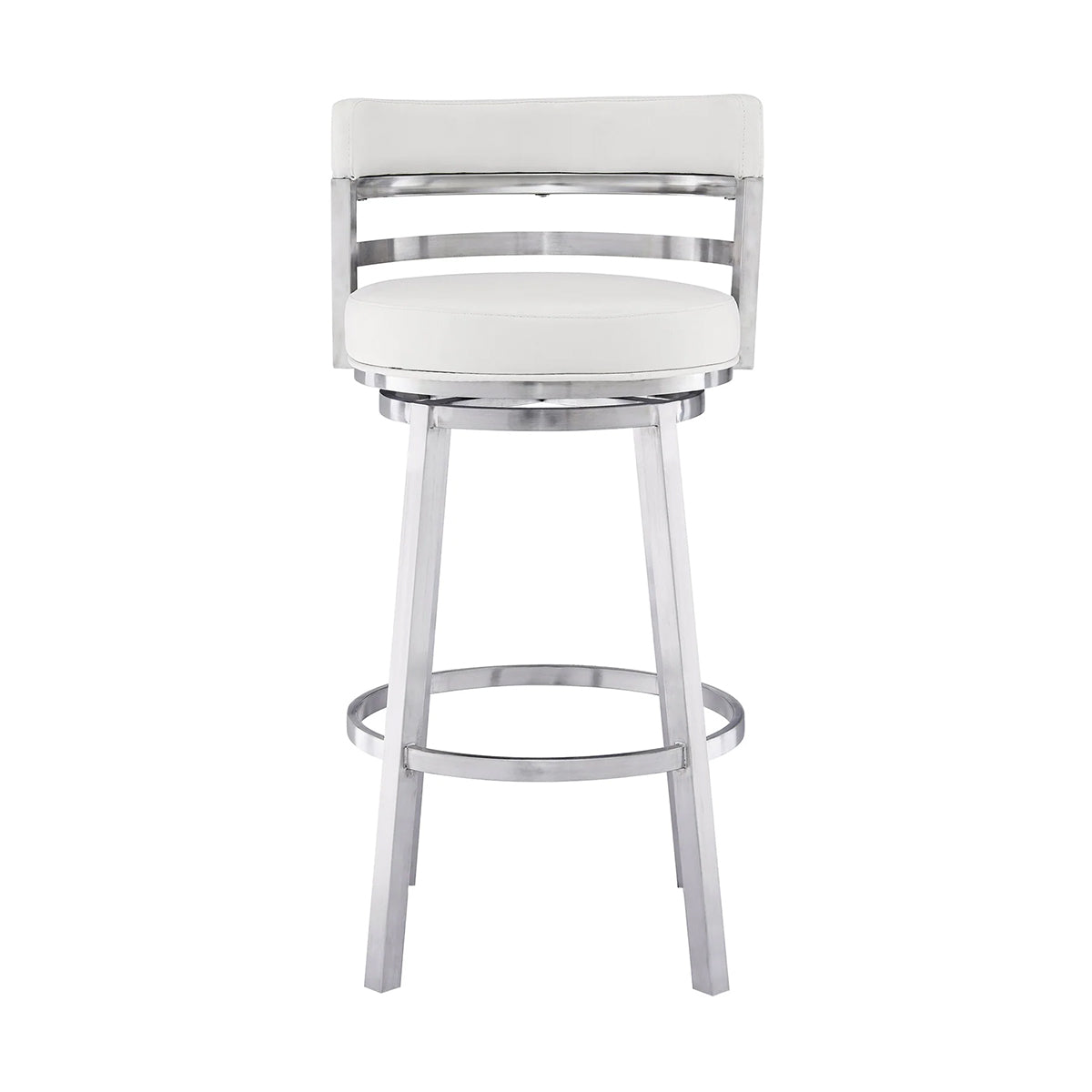 MADRID STEEL AND WHITE 26"COUNTER STOOL
