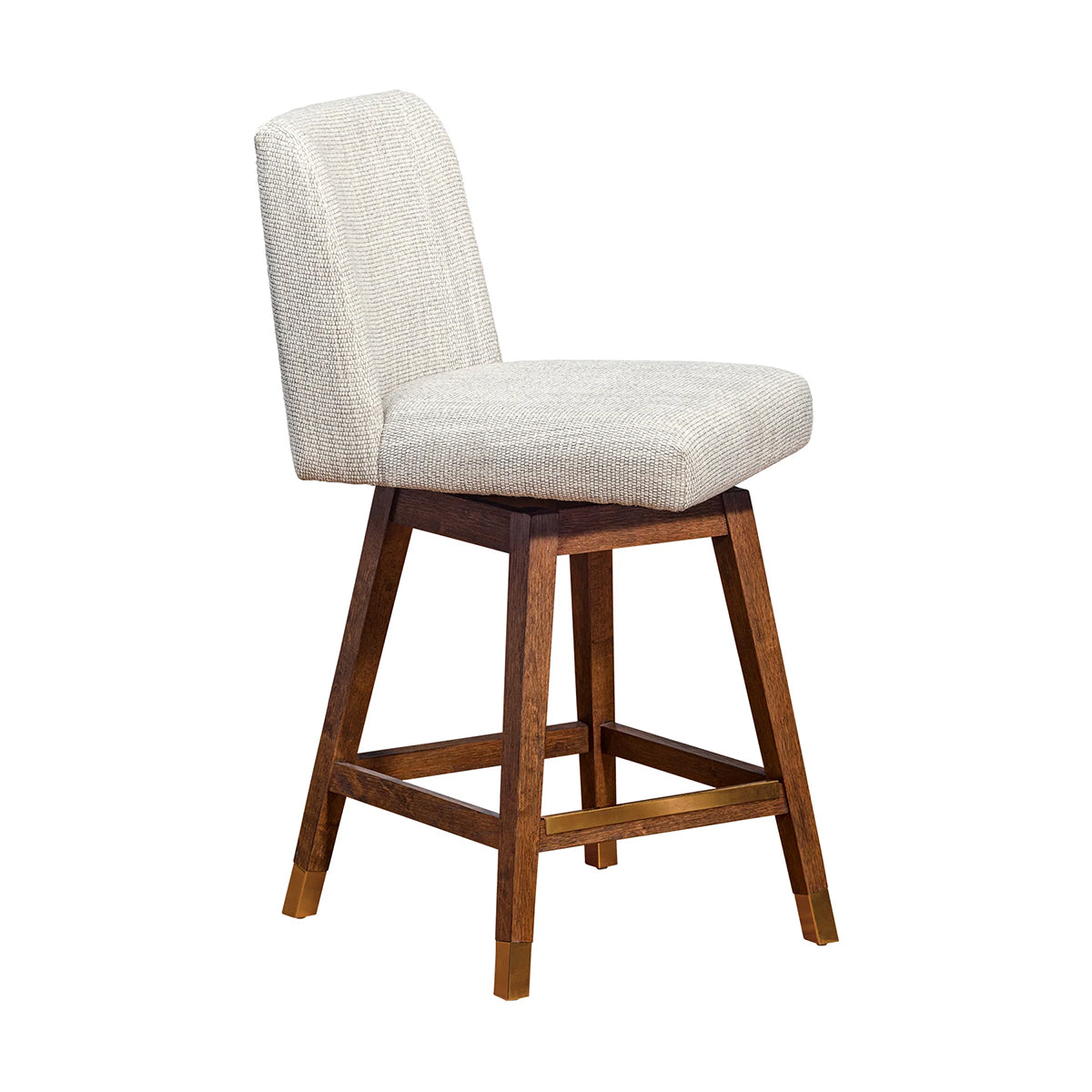 ISABELLA BROWN OAK AND BEIGE 26" COUNTER STOOL
