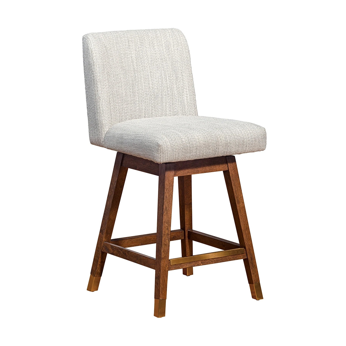 ISABELLA BROWN OAK AND BEIGE 30" BARSTOOL