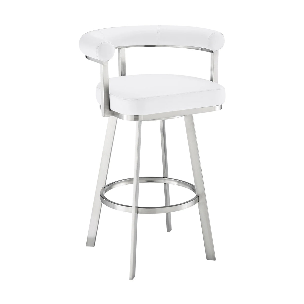 MAGNOLIA STEEL AND WHITE 26" COUNTER STOOL