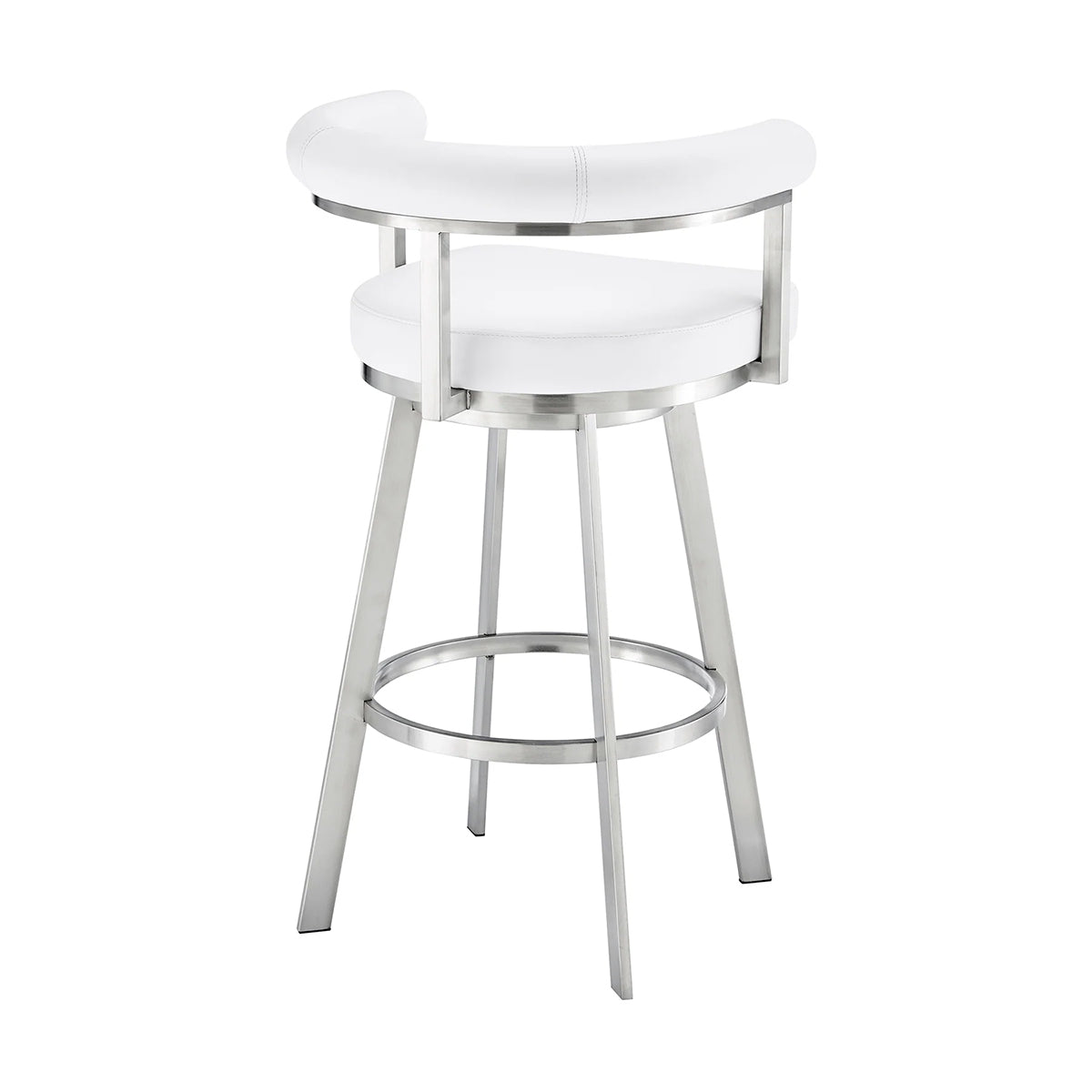 MAGNOLIA STEEL AND WHITE 30" BAR STOOL