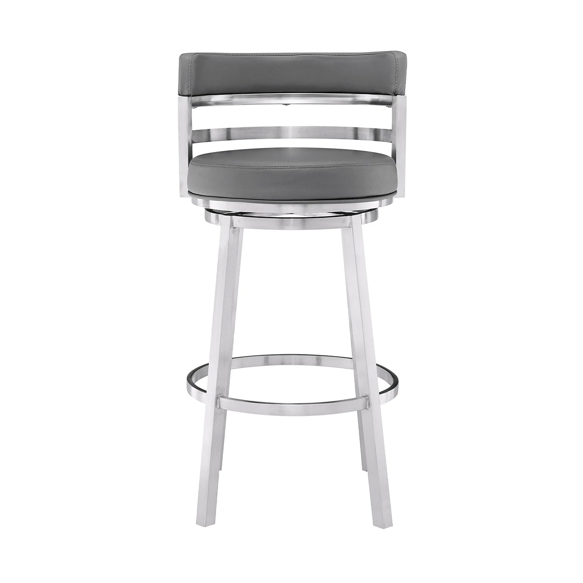 MADRID STEEL AND GREY 26" COUNTER STOOL