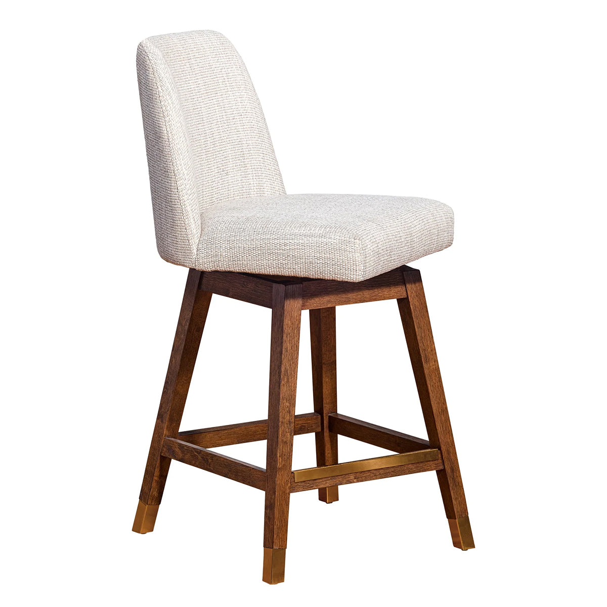 AMELIA BROWN OAK AND BEIGE 30" BARSTOOL