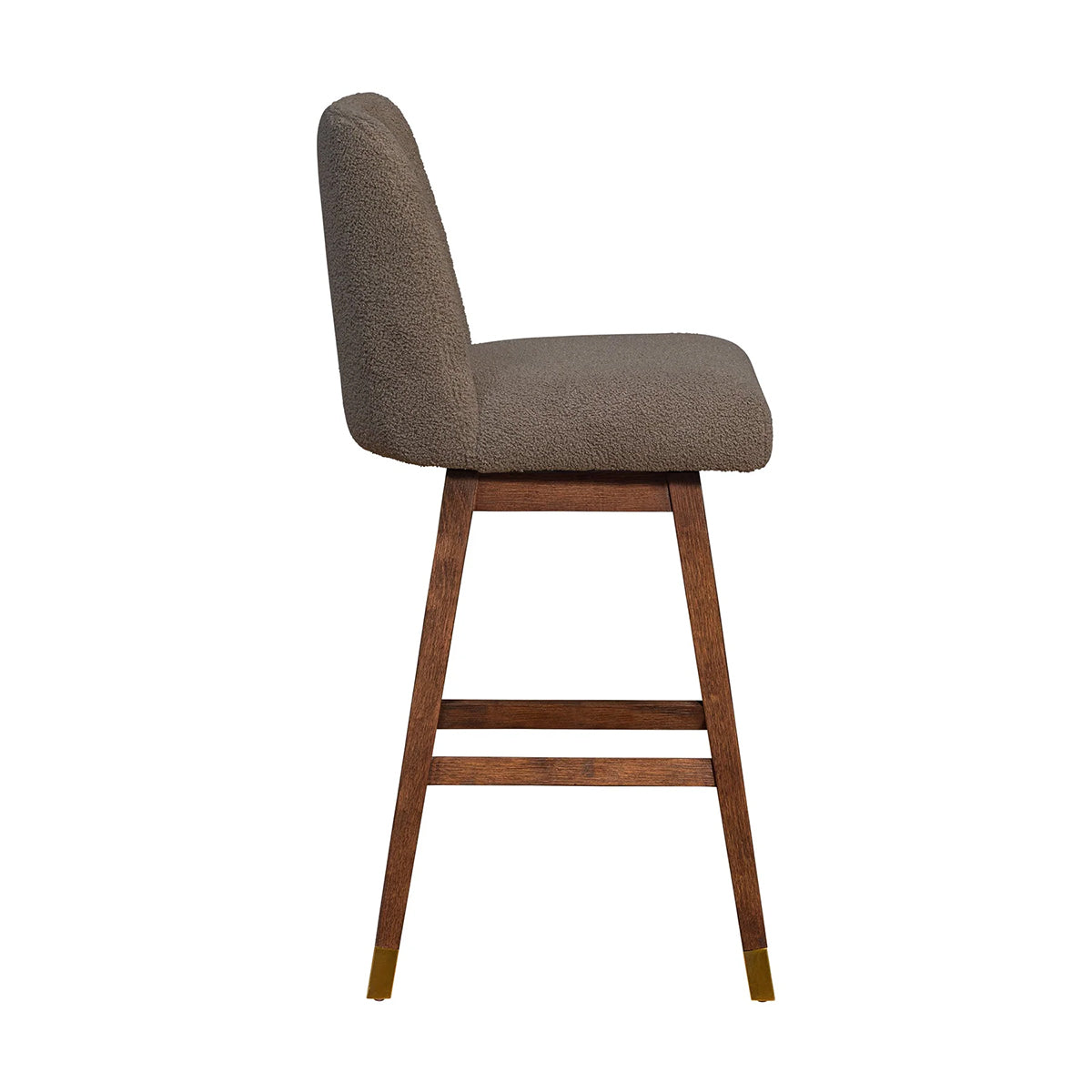 AMELIA BROWN OAK AND TAUPE 26" COUNTER STOOL
