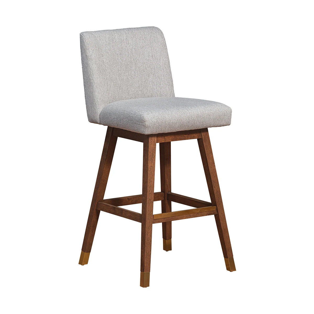 ISABELLA BROWN OAK AND TAUPE 26" COUNTER STOOL