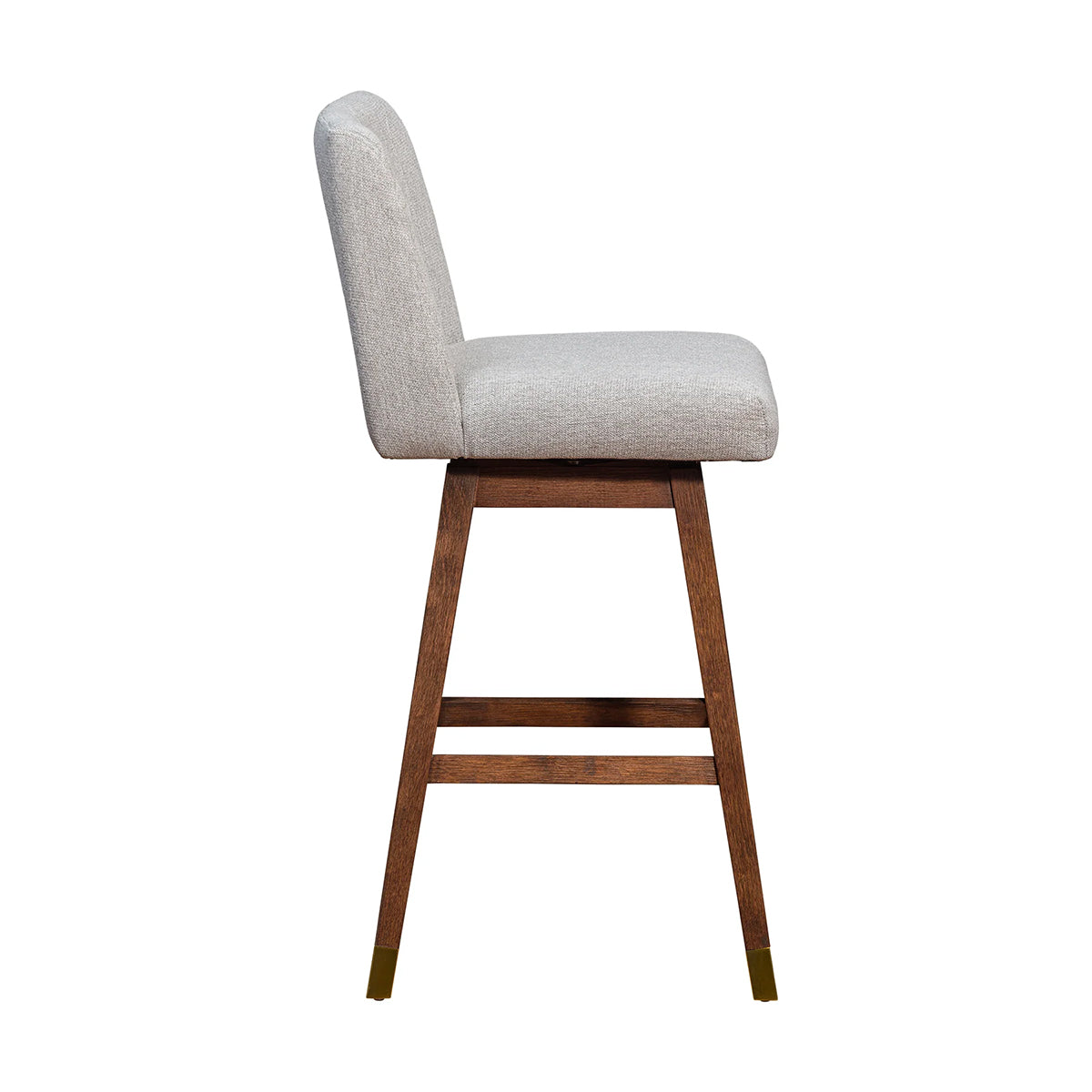 ISABELLA BROWN OAK AND TAUPE 26" COUNTER STOOL
