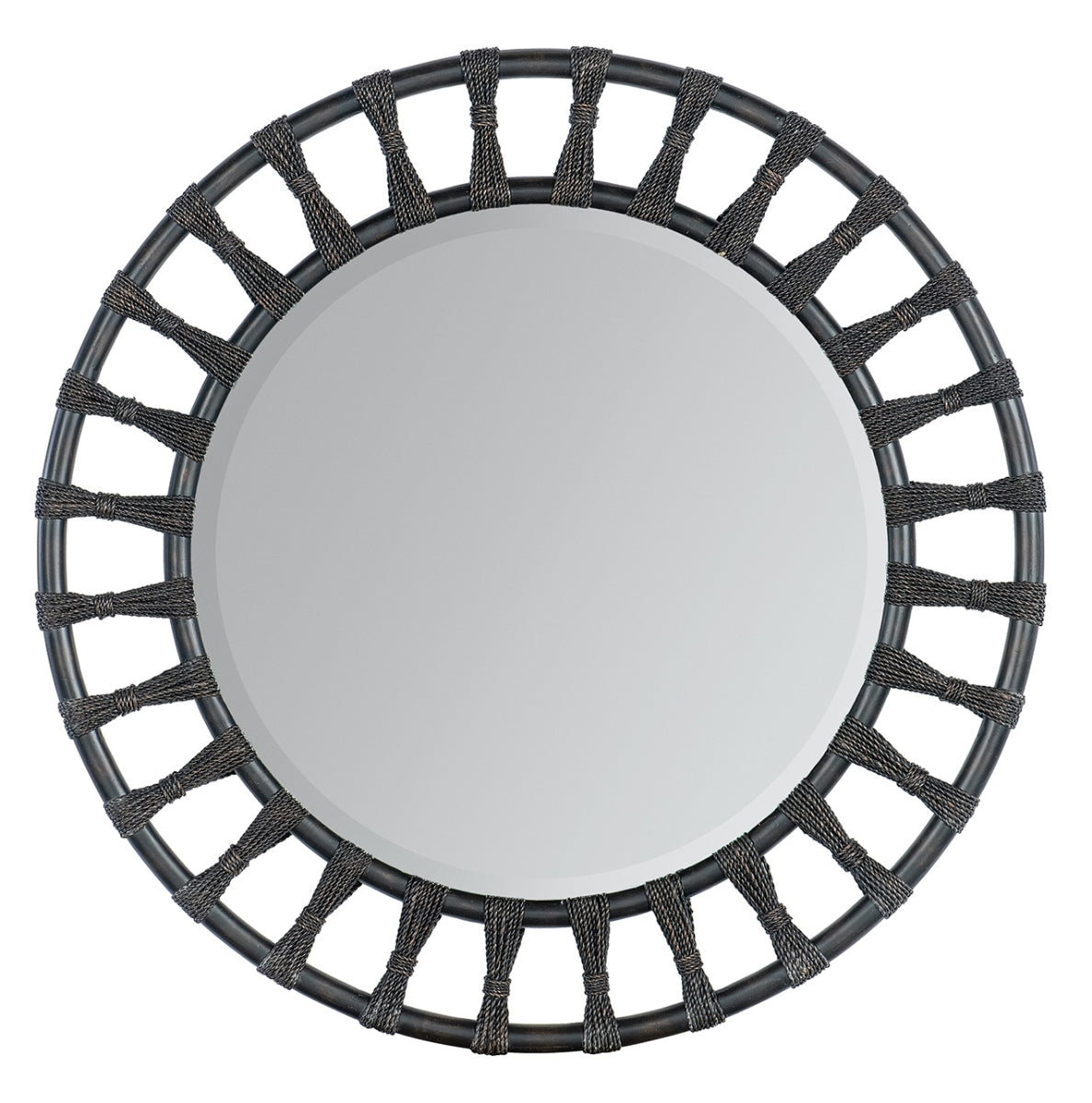 Retreat Black Rattan Mirror