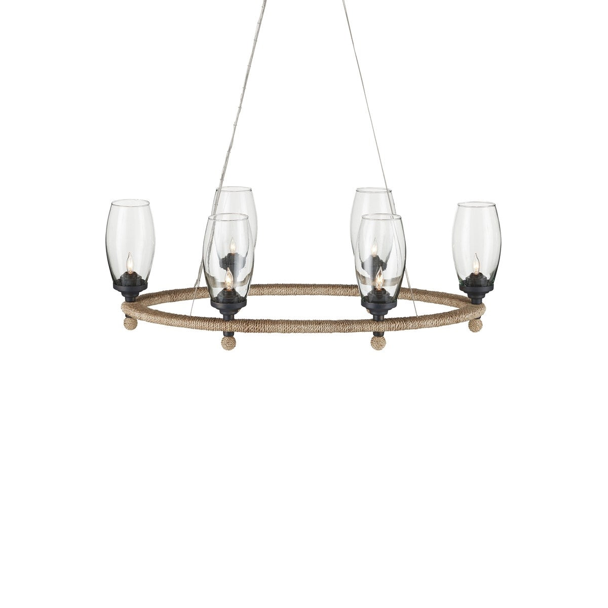 HIGHTIDER GLASS OVAL CHANDELIER