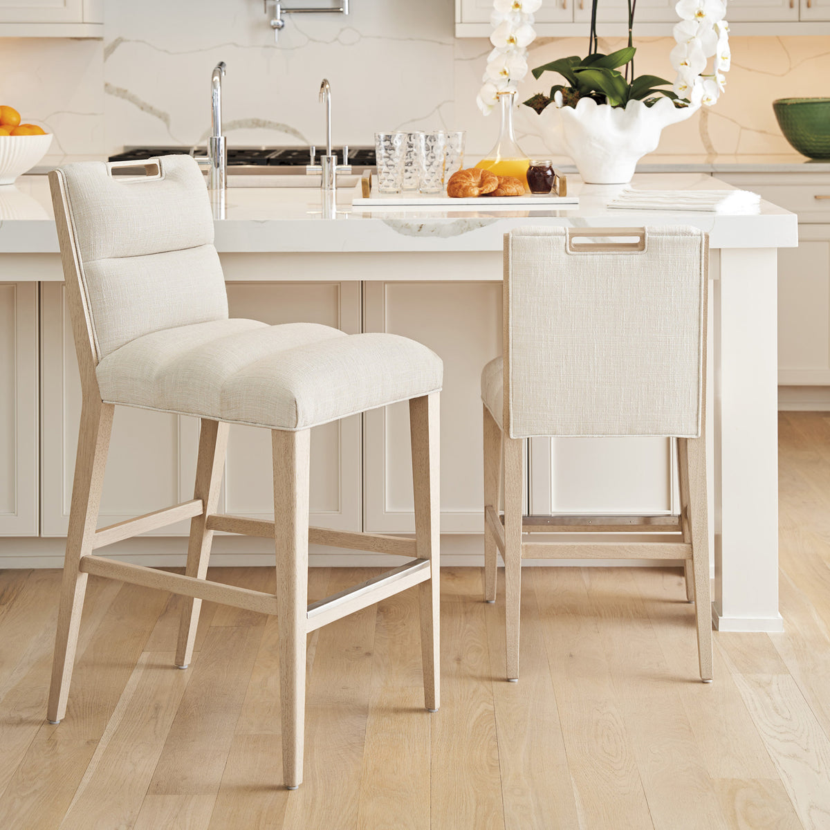 GREER  CHANNELED UPHOLSTERED COUNTER STOOL