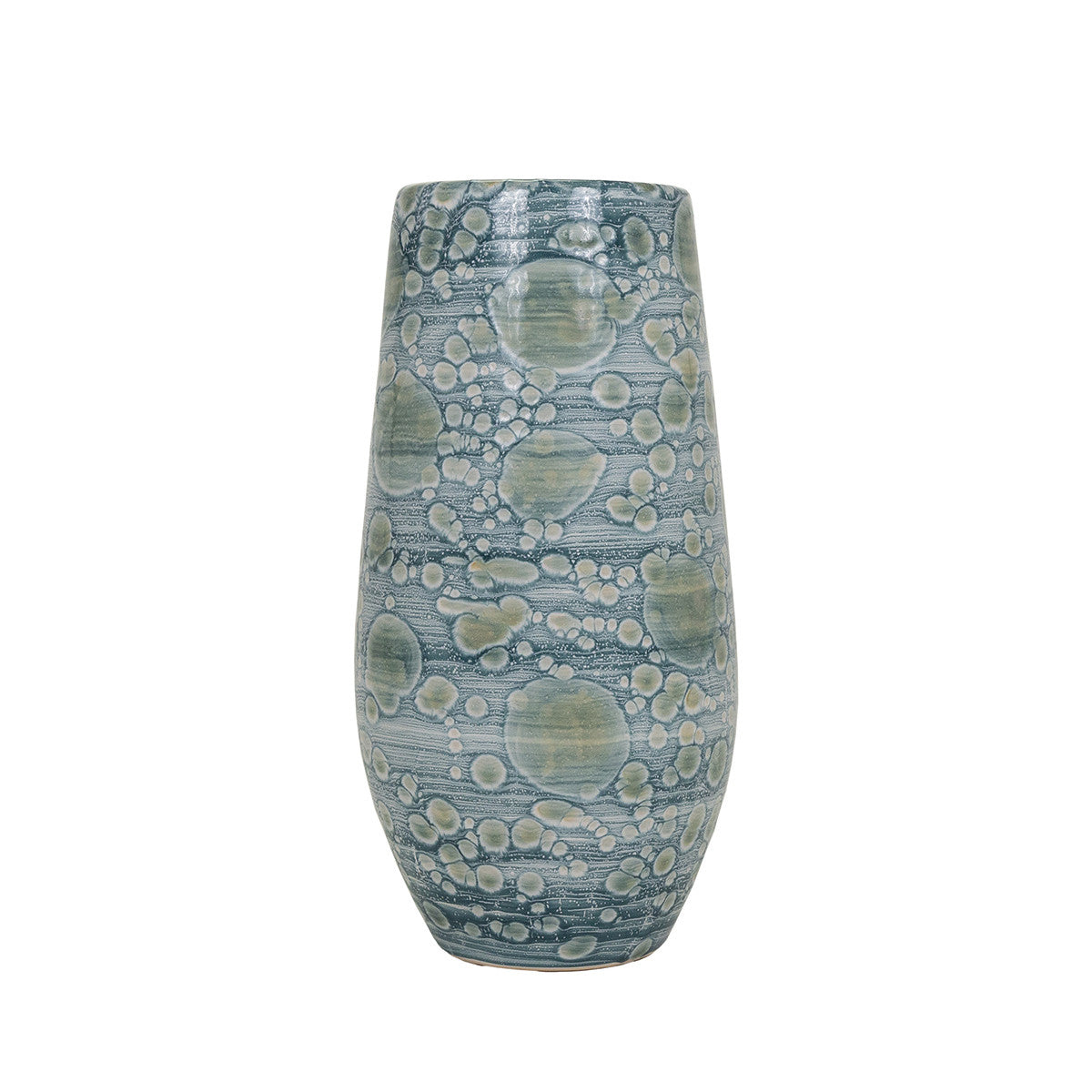 Exuma Blue And Gray Ceramic Vase