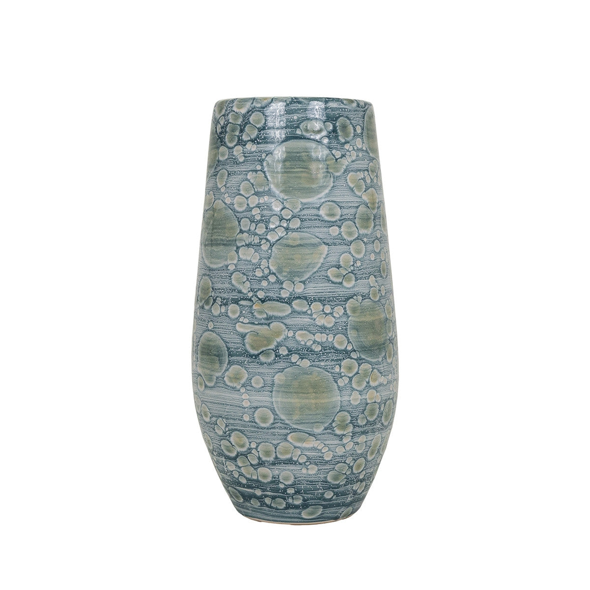 Exuma Blue And Gray Ceramic Vase