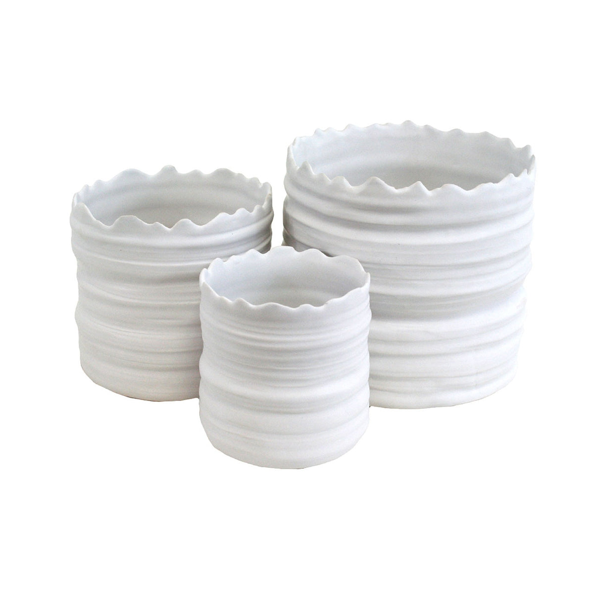 Set Of 3 Lace Planters