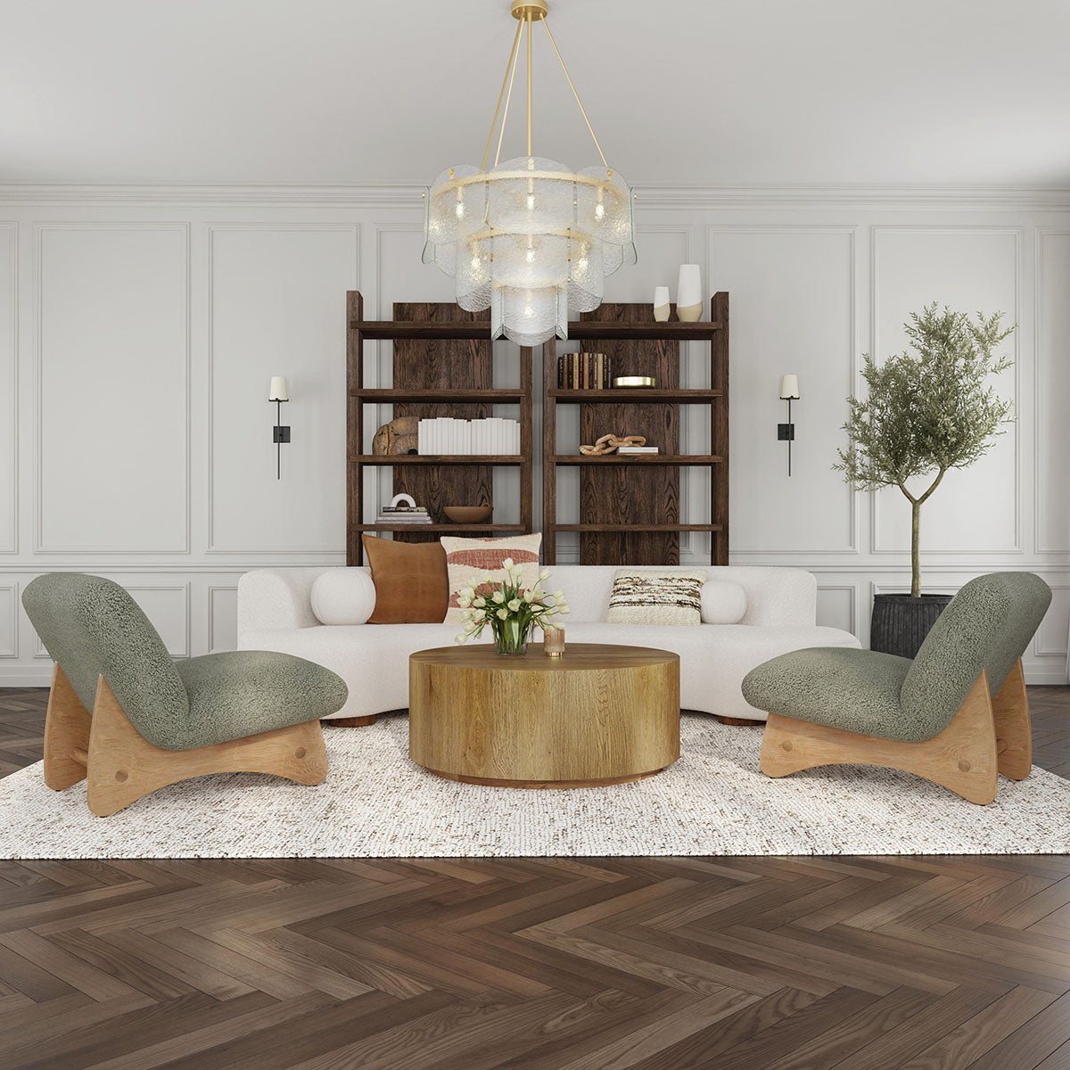 LAYNE 42" CASTER COFFEE TABLE