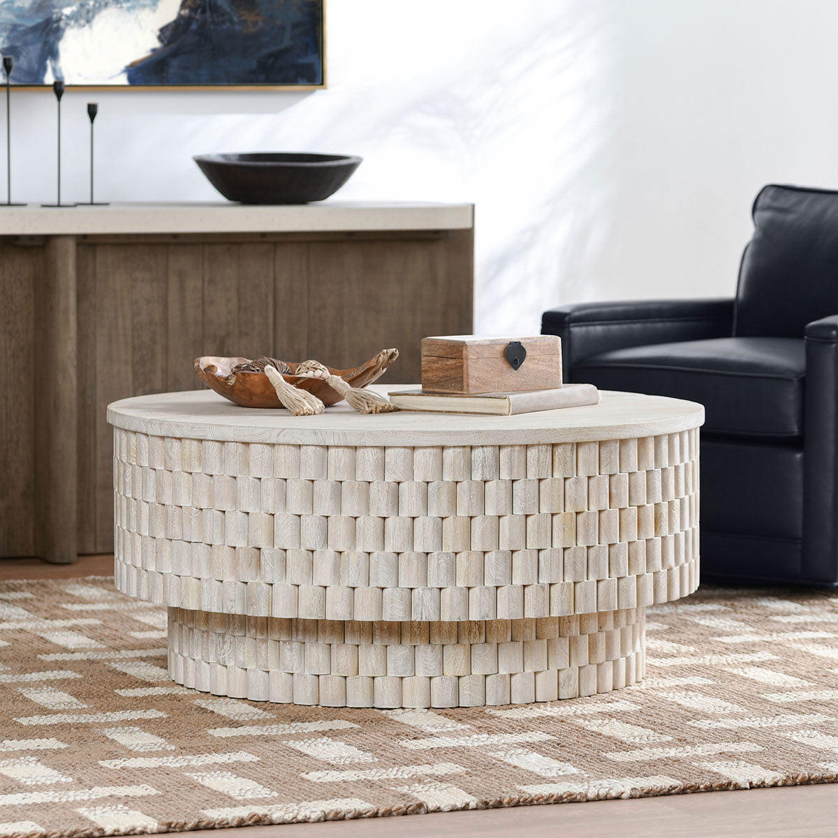 NORWOOD CREAM ROUND COFFEE TABLE