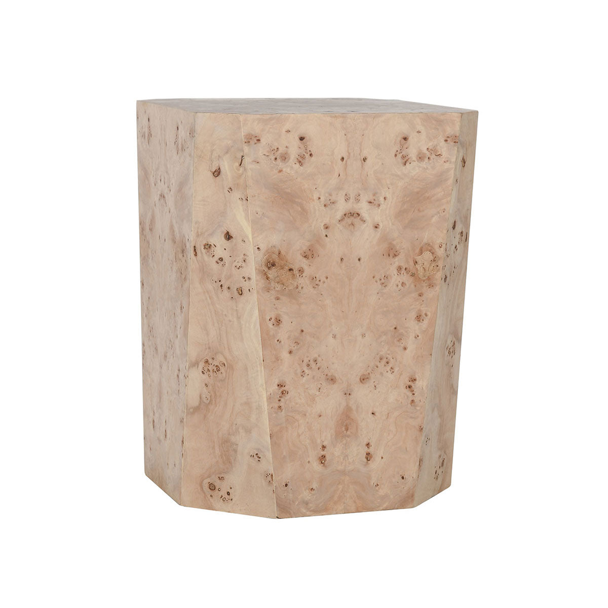 AVENA BURL WOOD END TABLE