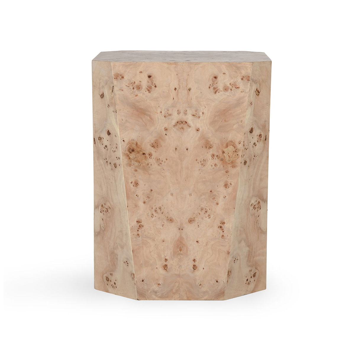 AVENA BURL WOOD END TABLE