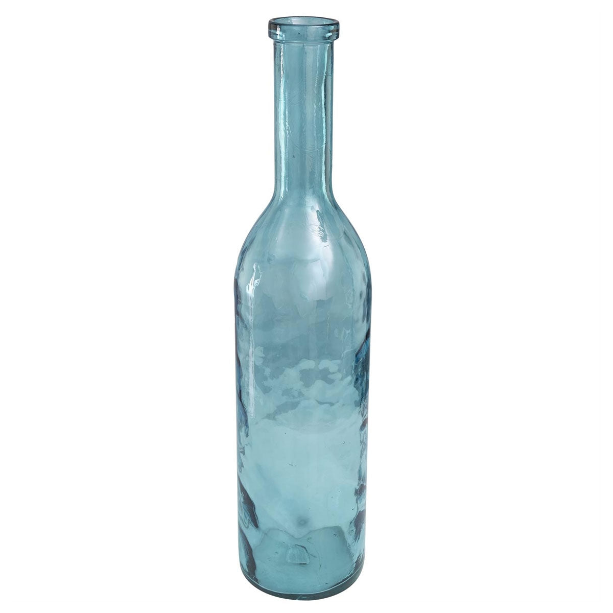 Teal Spanish Glass Tall Vase