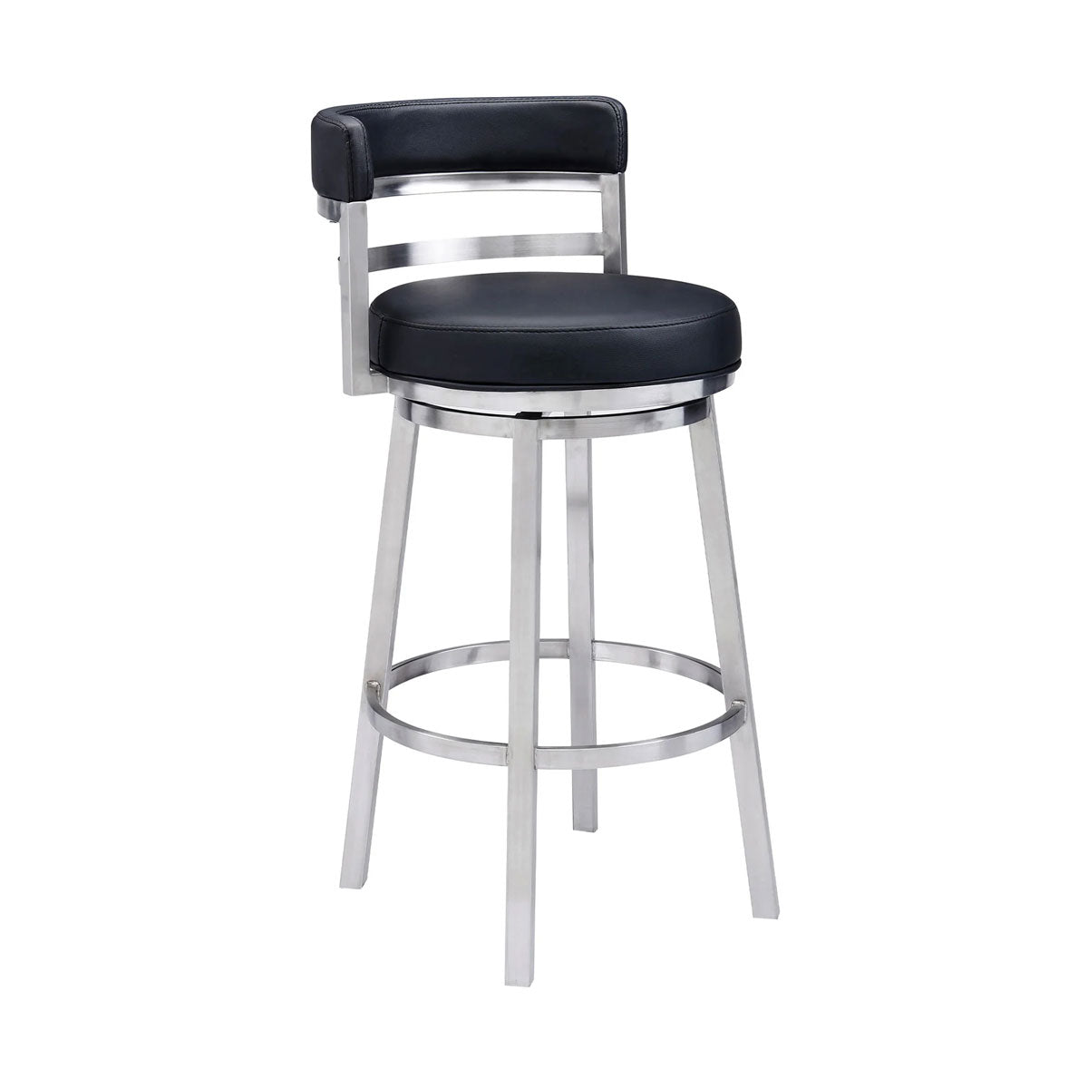 MADRID STEEL AND BLACK 30" BARSTOOL