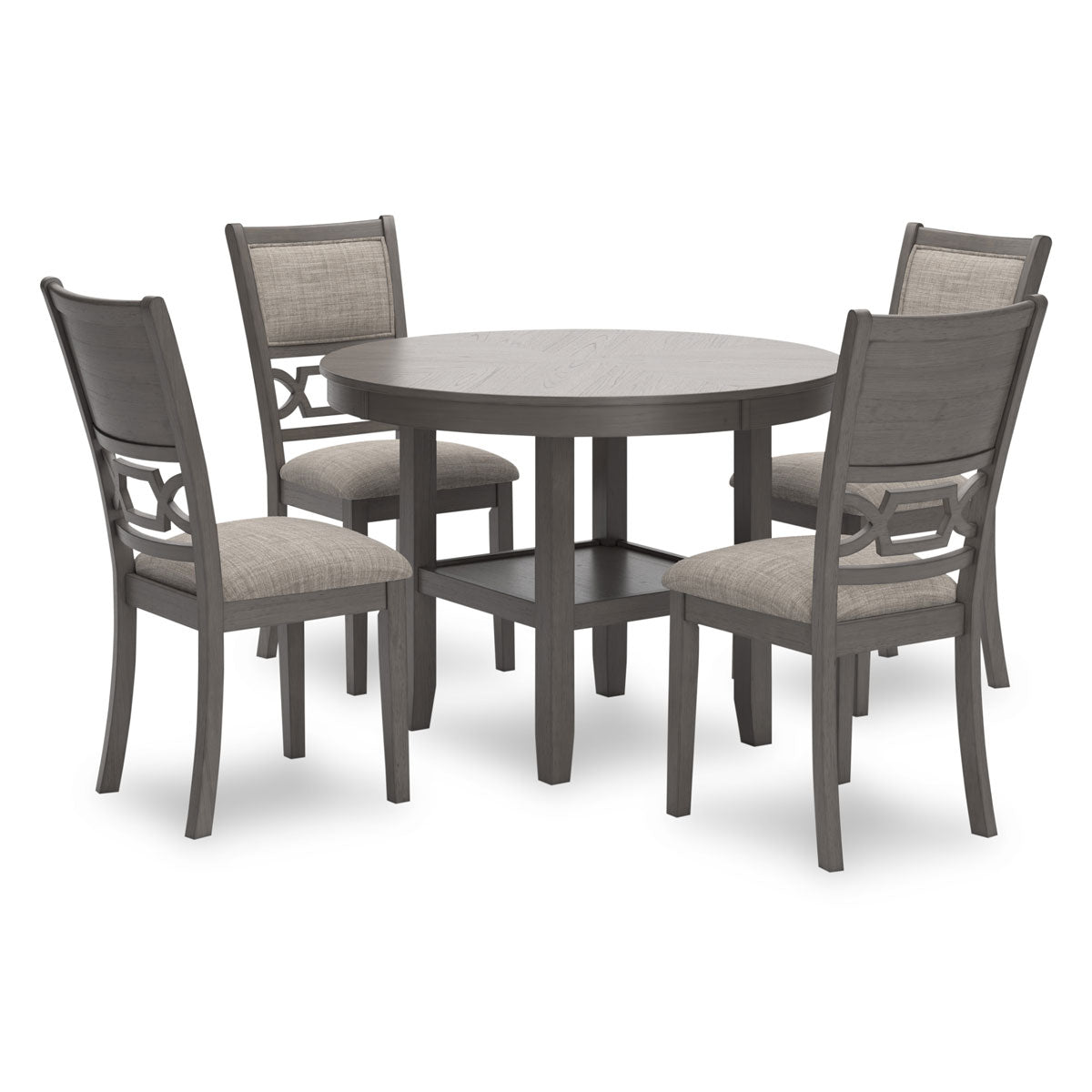 LUDWIG GRY 5PC ROUND DINING SET