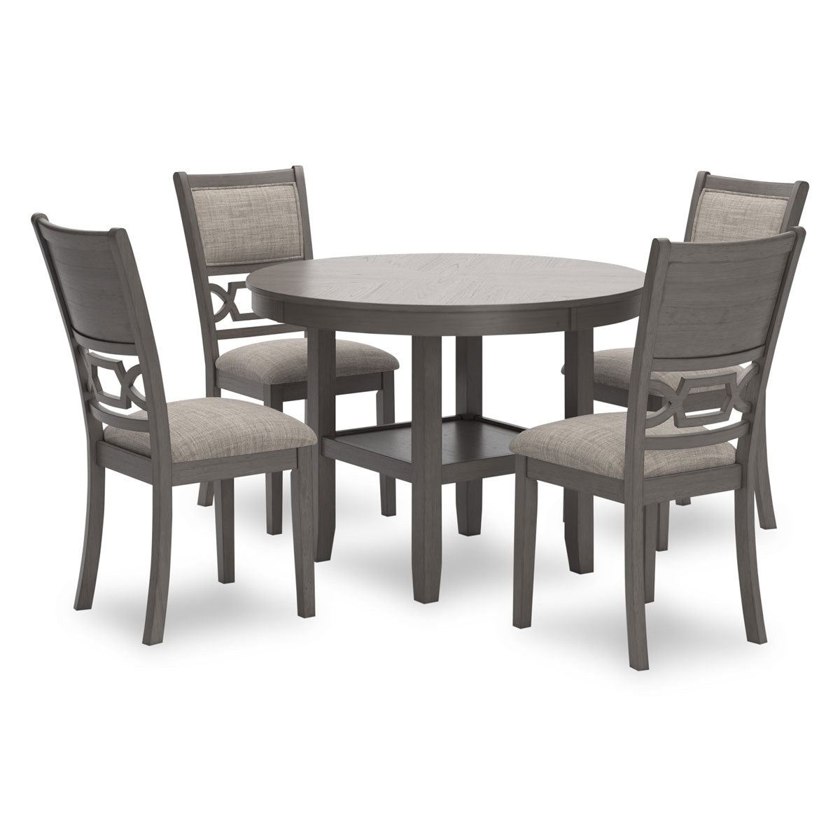 LUDWIG GRY 5PC ROUND DINING SET