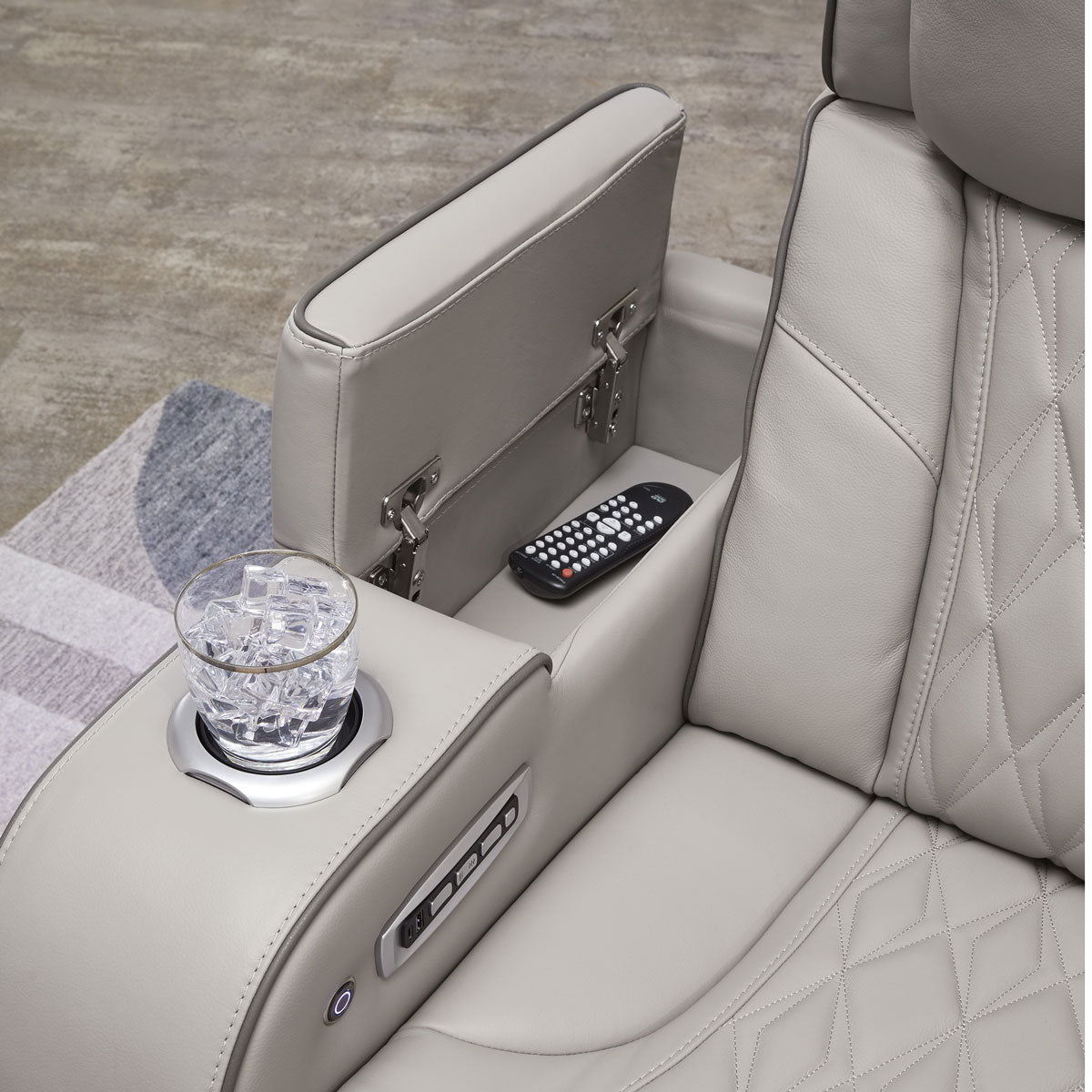 OPTIMUS GREY RECLINER W/PHR