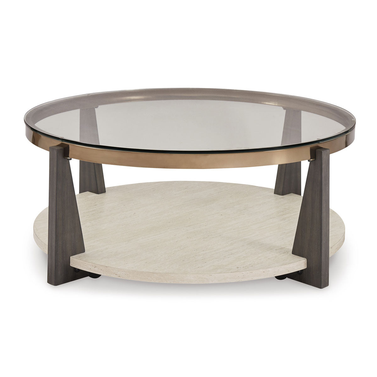 FRASIER ROUND COCKTAIL TABLE W/ CASTERS