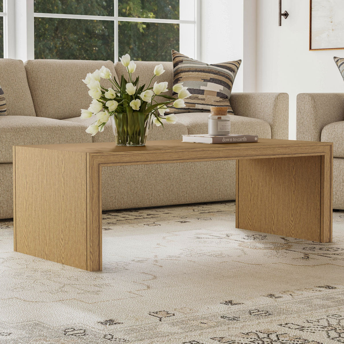 WATERFALL RECTANGULAR COFFEE TABLE