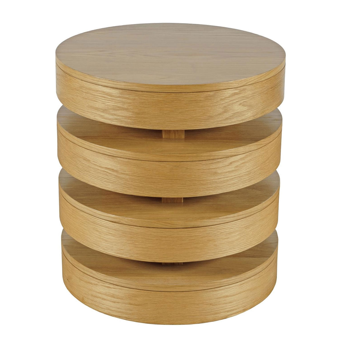 BRIX OAK RND END TABLE