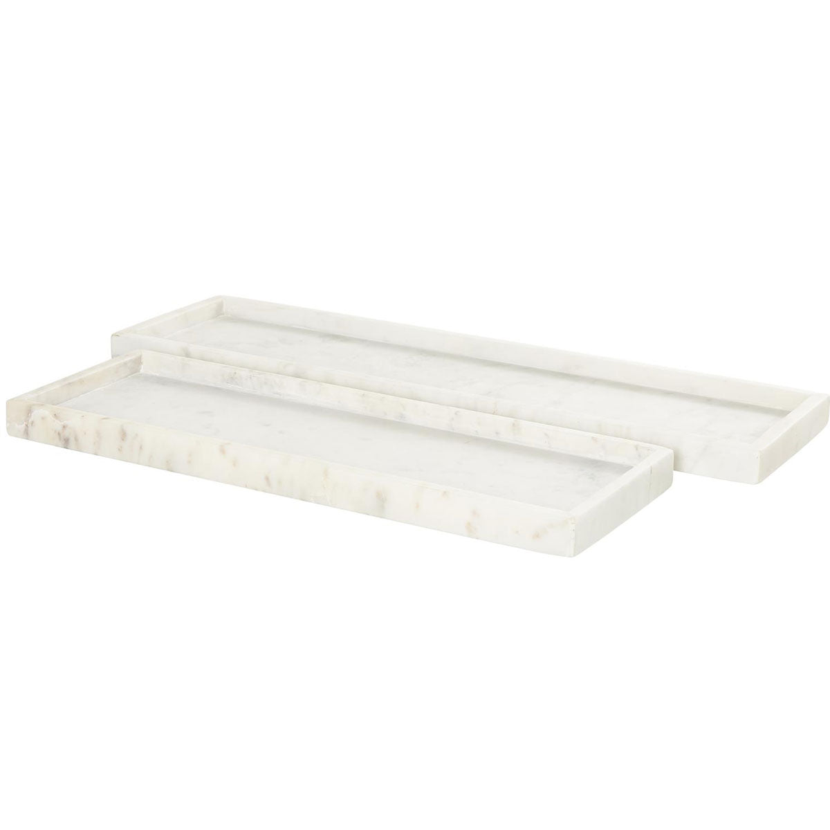 S 2 Rect Marble Trays