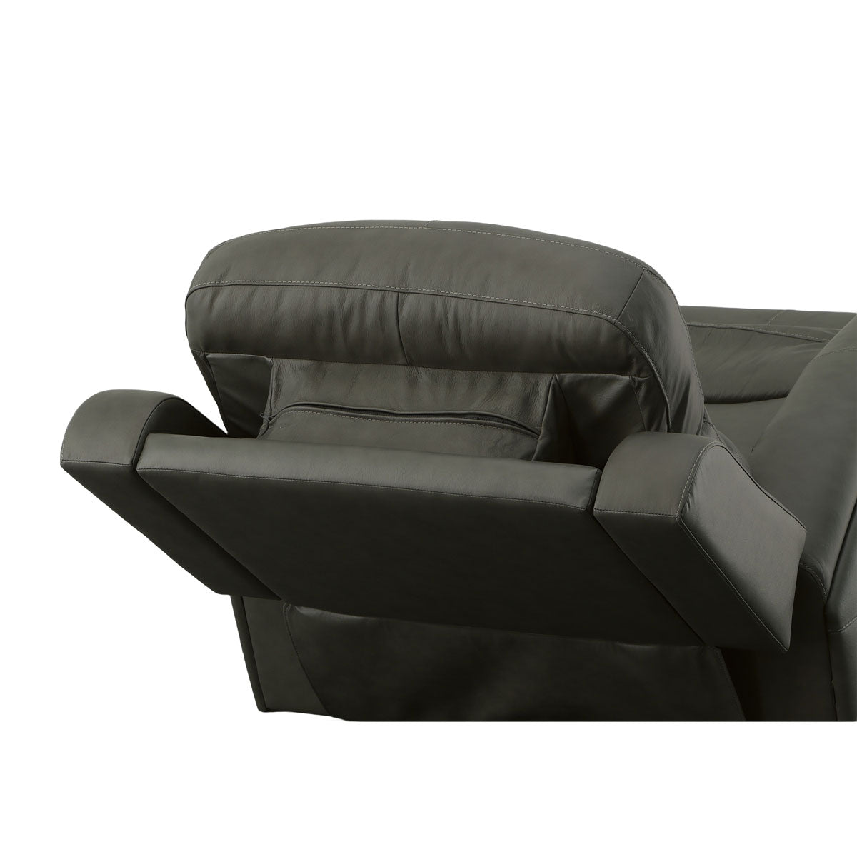 LINDEN GRAY RECLINER W/PHR/LUMB